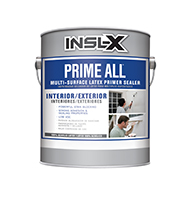 Waldwick Paint & Wallpaper Company Prime All™ Multi-Surface Latex Primer Sealer is a high-quality primer designed for multiple interior and exterior surfaces with powerful stain blocking and spatter resistance.

Powerful Stain Blocking
Strong adhesion and sealing properties
Low VOC
Dry to touch in less than 1 hour
Spatter resistant
Mildew resistant finish
Qualifies for LEED® v4 Creditboom