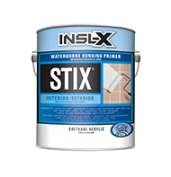 Waldwick Paint & Wallpaper Company Stix Waterborne Bonding Primer is a premium-quality, acrylic-urethane primer-sealer with unparalleled adhesion to the most challenging surfaces, including glossy tile, PVC, vinyl, plastic, glass, glazed block, glossy paint, pre-coated siding, fiberglass, and galvanized metals.

Bonds to "hard-to-coat" surfaces
Cures in temperatures as low as 35° F (1.57° C)
Creates an extremely hard film
Excellent enamel holdout
Can be top coated with almost any productboom